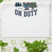 Father Day Papa Bear On Duty Shirt Funny Animal Da キッチンタオル (折り畳み)