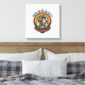 Father Day Papa Bear On Duty Shirt Funny Animal Da キャンバスプリント (インサイチュ (寝室))