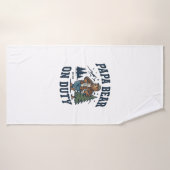 Father Day Papa Bear On Duty Shirt Funny Animal Da バスタオル (バスタオル)