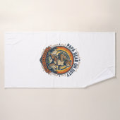 Father Day Papa Bear On Duty Shirt Funny Animal Da バスタオル (バスタオル)