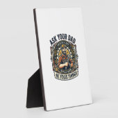 Father Day Repair Dad Shirt Ask Your Dad He Fixes  フォトプラーク (側面)