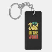 Father Gift | Best Dad In The World キーホルダー (正面左)