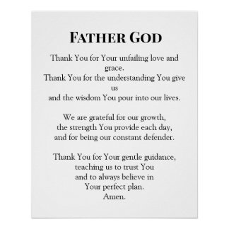 Father God Everyday Prayer ポスター