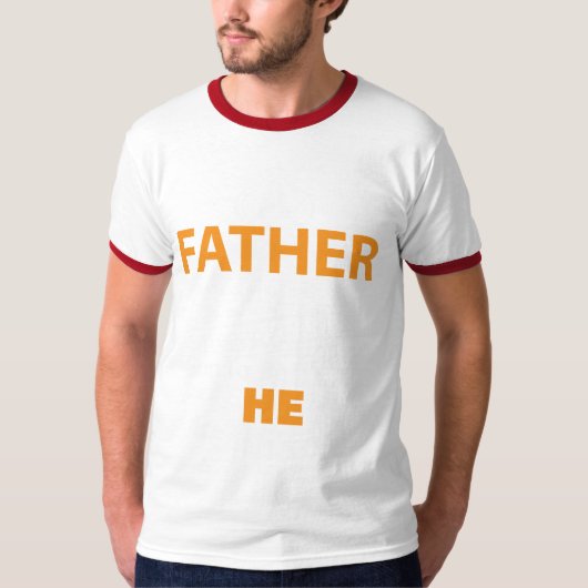 Father he Men's Basic Ringer Tシャツ (正面)