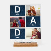 Father Hero and Friend Greetingフォトコラージュ アクリルサイン (正面)