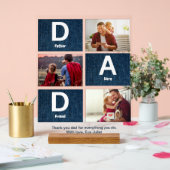 Father Hero and Friend Greetingフォトコラージュ アクリルサイン (ウェディング)