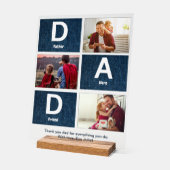 Father Hero and Friend Greetingフォトコラージュ アクリルサイン (傾斜)