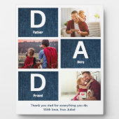 Father Hero and Friend Greetingフォトコラージュ フォトプラーク (正面)