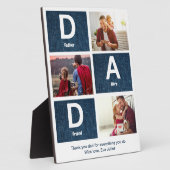 Father Hero and Friend Greetingフォトコラージュ フォトプラーク (側面)