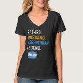 Father Husband Argentinian Legend Proud Dad Argent Tシャツ (正面)