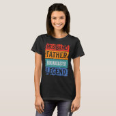 Father Husband BROADCASTER Legend Proud Dad  Retro Tシャツ (正面フル)