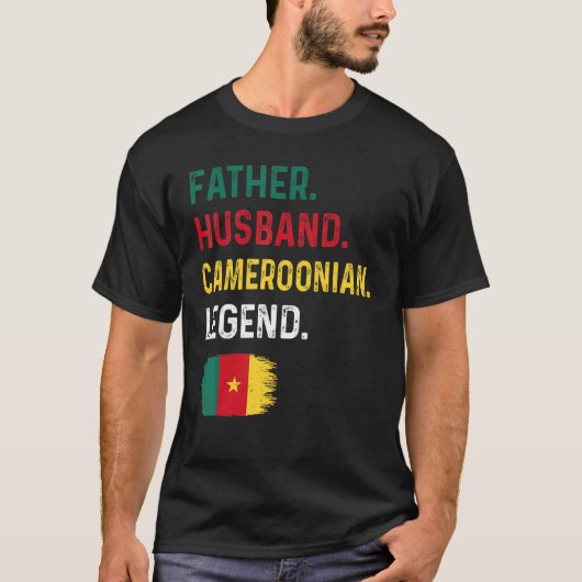 Father Husband Cameroonian Legend Proud Dad Camero Tシャツ (正面)