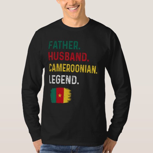 Father Husband Cameroonian Legend Proud Dad Camero Tシャツ (正面)