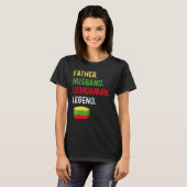 Father Husband Lithuanian Legend Proud Dad Lithuan Tシャツ (正面フル)