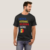 Father Husband Moldovan Legend Proud Dad Moldova F Tシャツ (正面フル)