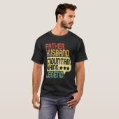 Father Husband Mountain Biking Legend Bike Trail R Tシャツ (正面フル)