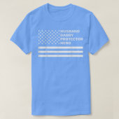FATHER HUSBAND PROTECTOR HERO Dad Daddy Funny Fath Tシャツ (デザイン正面)