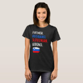 Father Husband Slovenian Legend Proud Dad Slovenia Tシャツ (正面フル)
