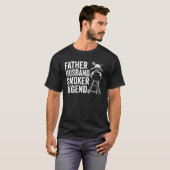 Father Husband Smoker Legend  Barbeque Tシャツ (正面フル)