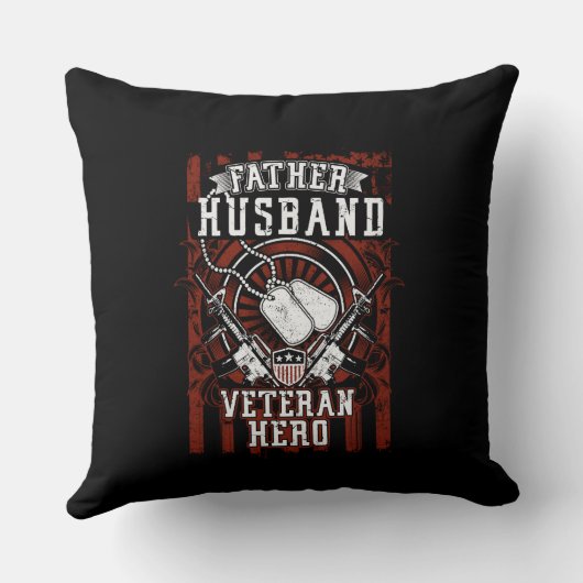 Father, Husband, Veteran Hero クッション (裏面)