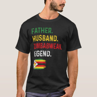 Father Husband Zimbabwean Legend Proud Dad Zimbabw Tシャツ