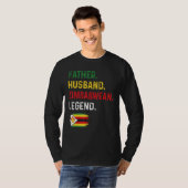 Father Husband Zimbabwean Legend Proud Dad Zimbabw Tシャツ (正面フル)