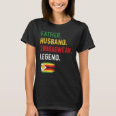 Father Husband Zimbabwean Legend Proud Dad Zimbabw Tシャツ (正面)