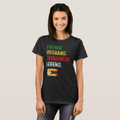 Father Husband Zimbabwean Legend Proud Dad Zimbabw Tシャツ (正面フル)