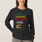 Father Husband Zimbabwean Legend Proud Dad Zimbabw Tシャツ (正面)