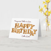 Father-in-Lawクッキー愛好家の誕生日カード カード (黄色い花)