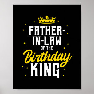 Father In Law of the Birthday King Party Crown ポスター