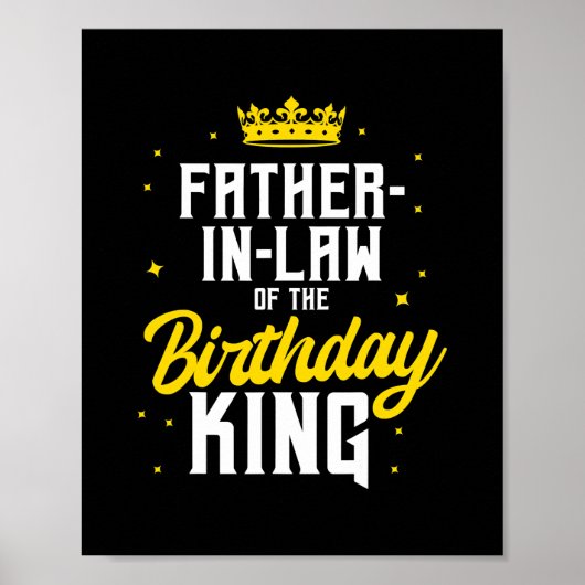 Father In Law of the Birthday King Party Crown ポスター (正面)