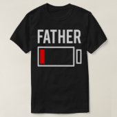 Father Low Battery Red  Tシャツ (デザイン正面)