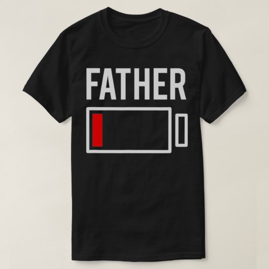 Father Low Battery Red  Tシャツ (デザイン正面)
