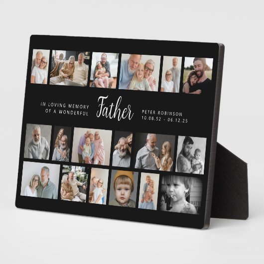 Father Memorial 18 Photo Collage フォトプラーク (側面)