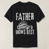 Father Mows Best - Distressed Vintage Tシャツ (デザイン正面)
