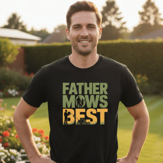 Father Mows Best Funny Gardening Dad Vintage Tシャツ