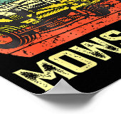 Father Mows Funny Fathers Day Dad Jokes Lawn Mowin ポスター (角)