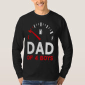 Father of 4 Boys Father's Day Dad Tシャツ (正面)