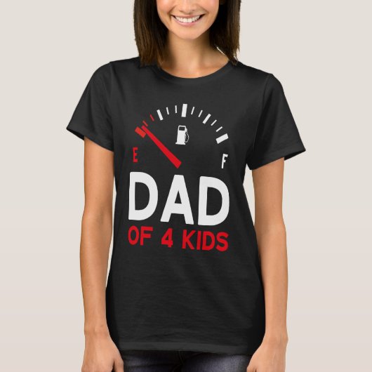 Father of 4 children Father's Day Dad Tシャツ (正面)