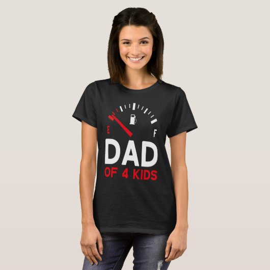 Father of 4 children Father's Day Dad Tシャツ (正面フル)