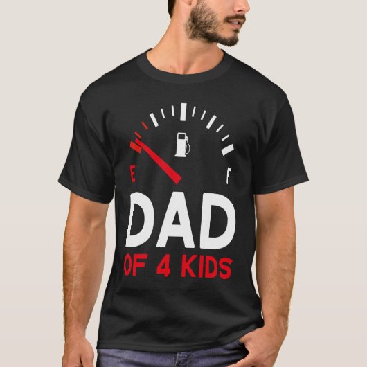 Father of 4 children Father's Day Dad Tシャツ (正面)