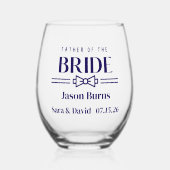 Father of Bride ステムなしワイングラス (正面)