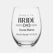 Father of Bride ステムなしワイングラス (正面)