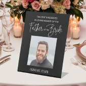 Father of Bride Memorial Photo 結婚 Black 台座サイン