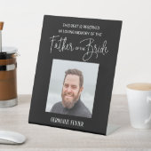 Father of Bride Memorial Photo 結婚 Black 台座サイン (インサイチュ)