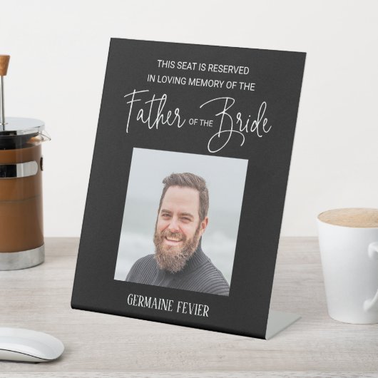 Father of Bride Memorial Photo 結婚 Black 台座サイン (インサイチュ)