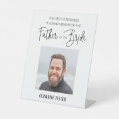 Father of Bride Memorial Photo Reserved 結婚's 台座サイン (正面)