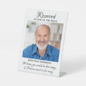 Father Of Bride Photo天国結婚 Memorial 台座サイン (正面)