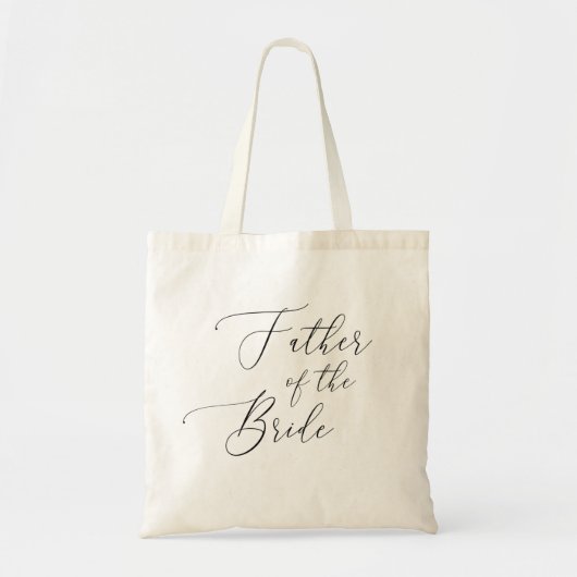 Father of the Bride | モダンな黒と白の結婚式 トートバッグ (正面)